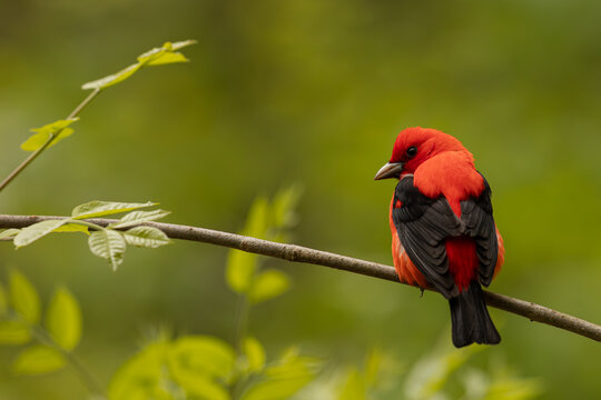 Scarlet Tanager Perching