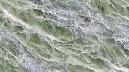 Close-up of green marble texture showing intricate veining and natural pattern in a full frame abstract composition