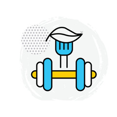 Stay Healthy Vector Icon Illustrating Balanced Diet