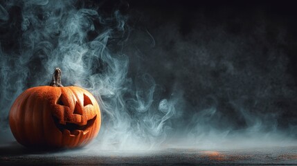 Halloween Pumpkin with Smoke