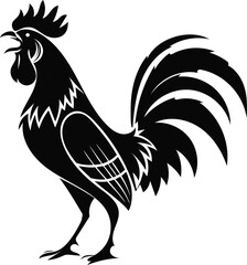 Chicken vector illustration silhouette image
