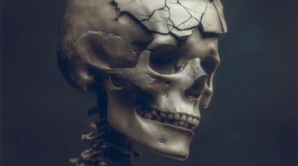 Cracked Skull with Detail