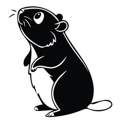 Hamster vector illustration silhouette image