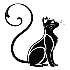 Cat vector illustration silhouette image