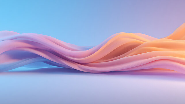 abstract colorful background with smooth wavy lines. Generative AI 84600675 3