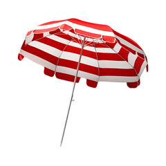 Modern Compact Beach Umbrella with a Bold Design Isolated on Transparent Background