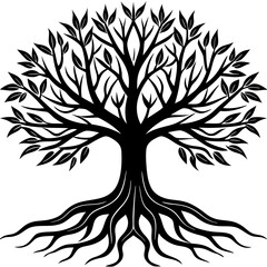 Obraz premium tree silhouette vector