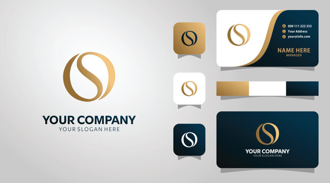 Elegant Gold SO Monogram Logo Design for Business Branding