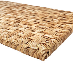 Minimalist Woven Straw Beach Mat with a Sleek Design Isolated on Transparent Background