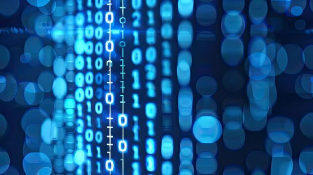 Vivid patterns and numbers illustrate the complexity of digital information in a captivating display of technology and innovation