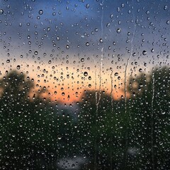 Rainy window with water droplets and blurred background trees rain wallpaper 4k | rain aesthetic wallpaper 4k | rain frog | rain news weather report monsoon