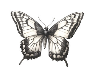 a black and white butterfly
