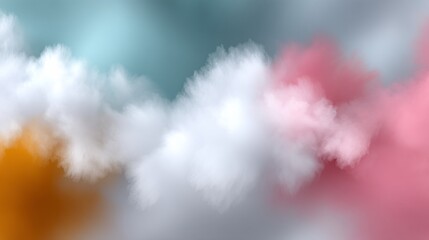 Naklejka premium Pastel-hued cloudscape, soft, dreamy, abstract