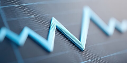 Healthcare Costs premium concept. Abstract digital graphic of fluctuating data trends.