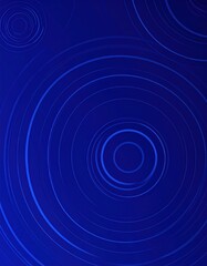 Obraz premium A vibrant blue background adorned with various sizes of overlapping circles and dynamic lines, creating a modern and abstract design full of energy.