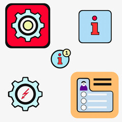 Minimalistic icons for applications and interfaces