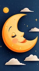 眠れる三日月