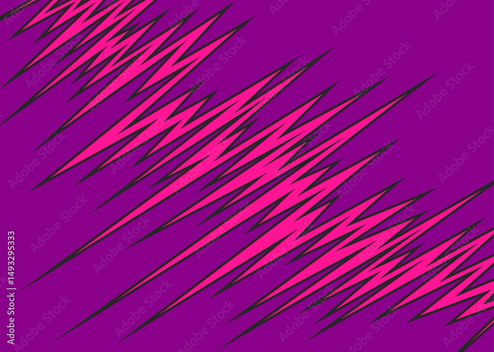 Poster minimalist background with diagonal zigzag line pattern and with some copy space area