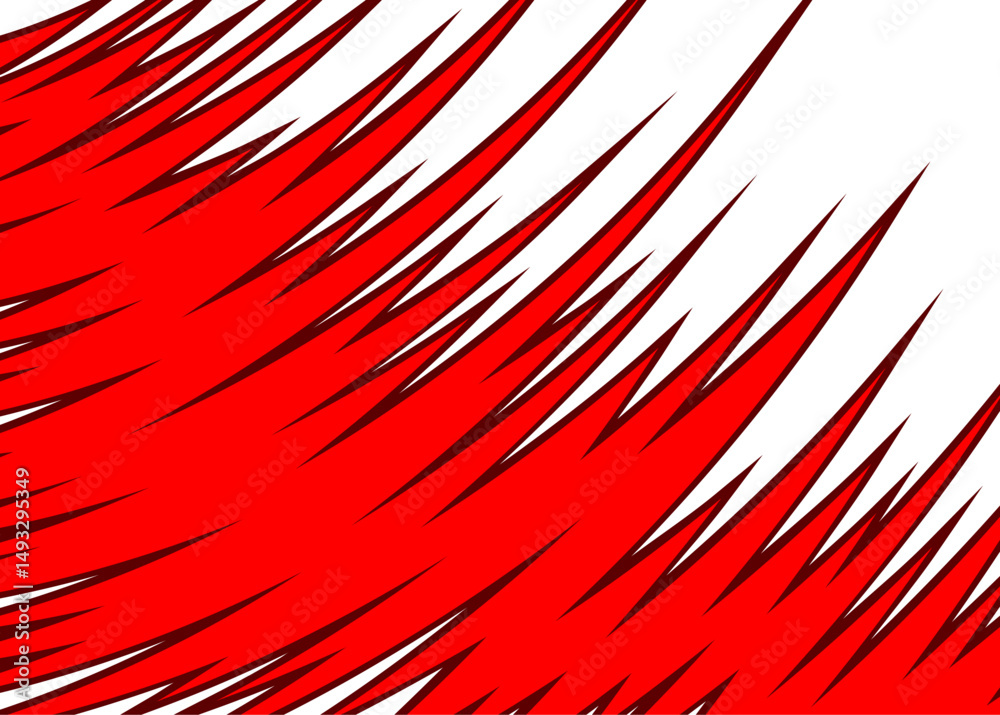 Poster abstract background with curved spike pattern and with some copy space area