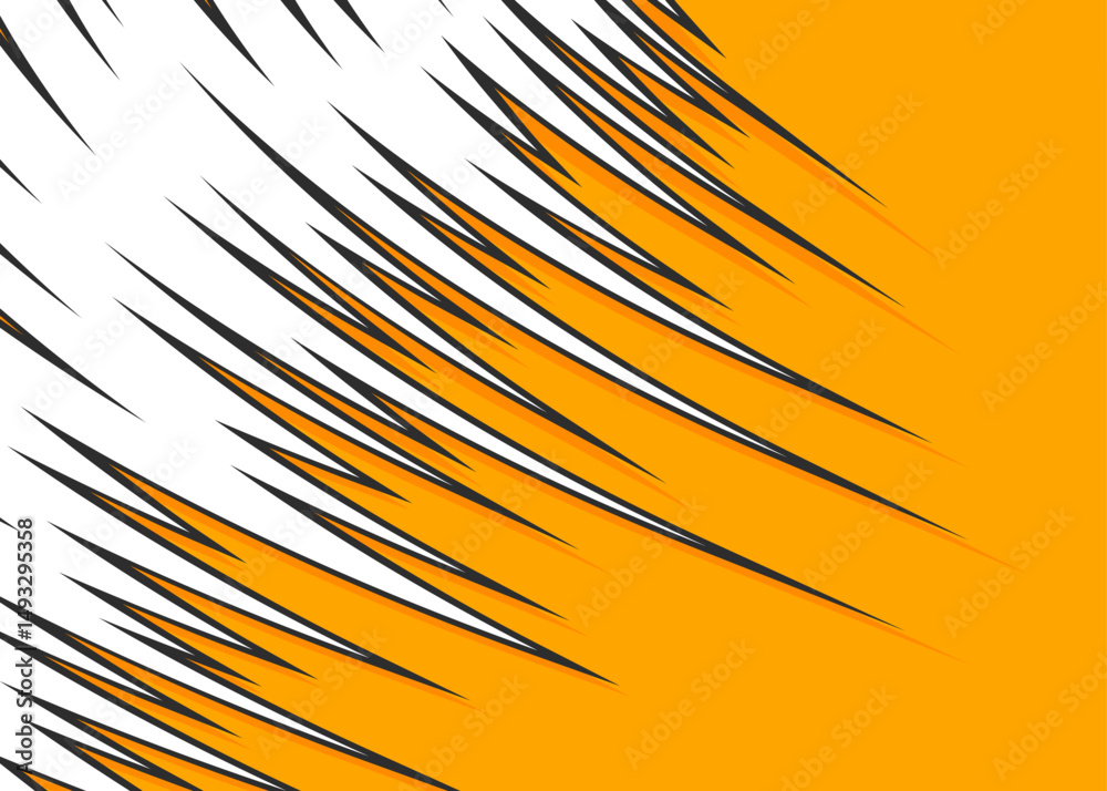 Poster abstract background with curved spike pattern and with some copy space area