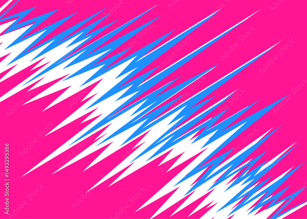 Poster minimalist background with diagonal zigzag line pattern and with some copy space area
