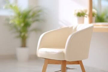 well-lit minimalistic beauty salon interior featuring stylish setup and elegant decor