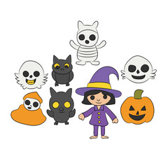 halloween cute ghost cartoon human celebration