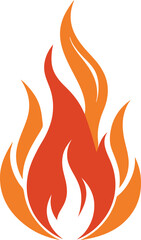 Classic silhouette flame