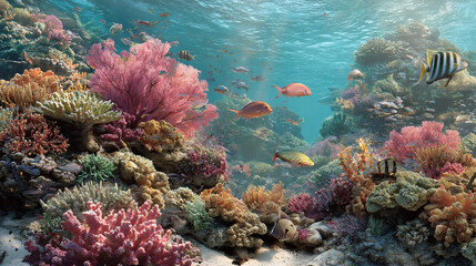 Naklejka premium coral reef ecosystem