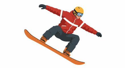 Obraz premium Snowboarding action extreme winter sports athlete jump