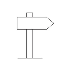 navigation and location icon,map, gesture, blank signpost isolated on white, direction