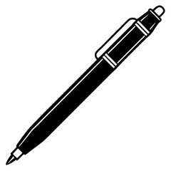 Simple Black Pen Silhouette Image 