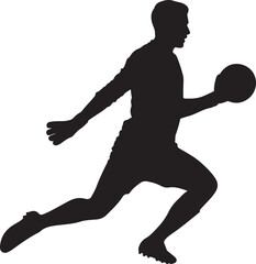 Boy goalkeeper in flight for the ball
