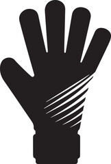 Goalie Gloves Icon on Black and White Vector Backgrounds
