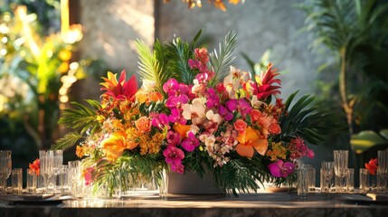 Fototapeta premium Vibrant floral arrangement