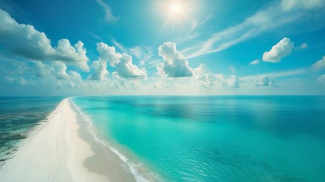 Sky-high view of sands and waters.