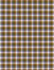 Plaid fabric pattern, blue, brown, cream, seamless for textiles, and for designing clothes, skirts or decorative fabrics. Vector illustration.