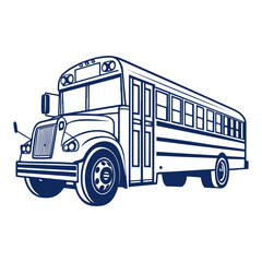 School Bus Silhouette Vector Clipart, Education and Back to School Transportation Illustration for Kids, Teachers, and Classroom Designs