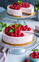 Raspberry Cheesecake Delight with Fresh Berries