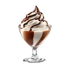  Transparent PNG available product photography reality a Chocolate ice cream on white and transparent background.
