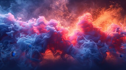 Abstract Colorful Smoke and Ink Swirls Vivid Texture and Dynamic Composition