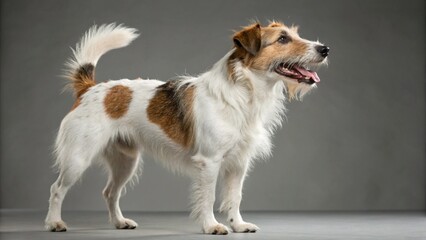 Fototapeta premium Danish Swedish Farmdog on studio background