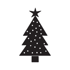 Christmas Tree Silhouette Vector Illustration