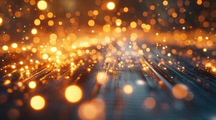 Sparkling particles on a dark surface