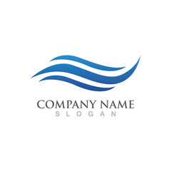 Water wave icon vector