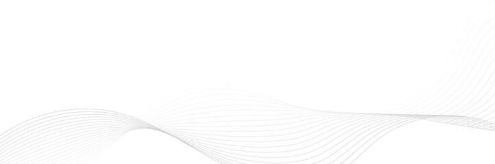 Fototapeta na wymiar Abstract white and gray background. Abstract linear flowing particles future technology concept abstract wave curve lines banner. 