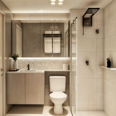 modern bathroom in a hotel