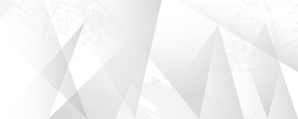 Abstract white futuristic geometric triangle shape background overlap layer polygonal modern seamless background. Vector illustration.