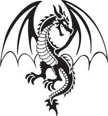 black dragon vector