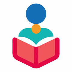 Book-lover-icon  on white background, Instant Digital Download.